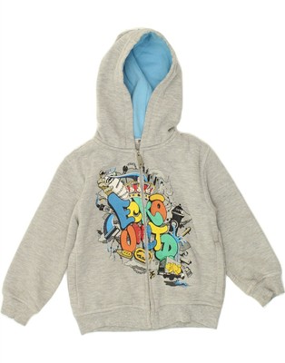 ECKO UNLTD Jungen Grafik Reißverschluss Hoodie Pullover 4-5 Jahre grau Baumwolle BK11