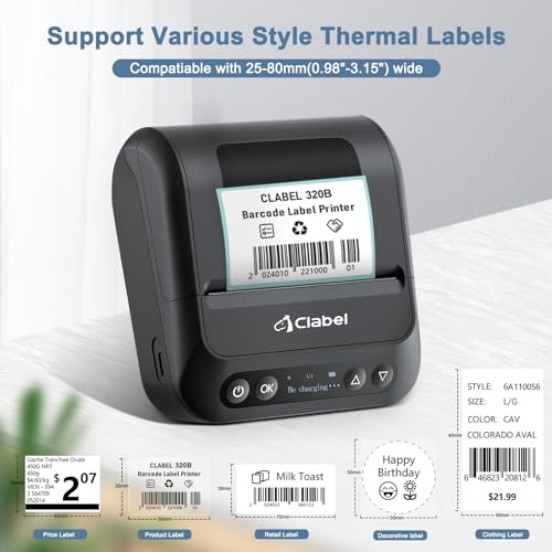 Bluetooth Label Maker 320B 3 Inch Thermal Barcode Printer