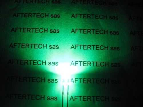 5mm 100pz LED Vert Poche Power Ultra Flat Head 13' 000mcd + Resistors