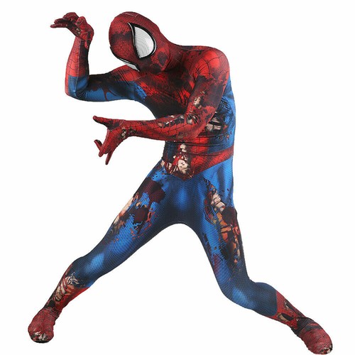 Zombie Spider-Man Jumpsuit Spiderman Cosplay Party Costume Halloween Adult/Kids - Picture 1 of 11