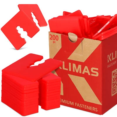 KLIMAS 200x DISTANZKLÖTZE 3 mm Verglasungsklötze Distanzstück Unterlegplatte Kunststoff