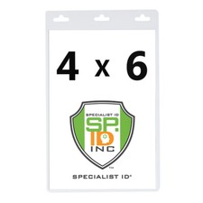 10 Pack 4X6 Extra Large Badge  Ticket Holders for Special Events- 4 X 6 Sleeves