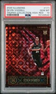 2020 Panini Illusions Basketball Trophy Collection Asia Red Devin Vassell #171 PSA 10
