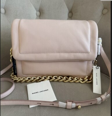 MARC JACOBS Pillow Soft Leather Shoulder Bag In Peach Whip NWT$495