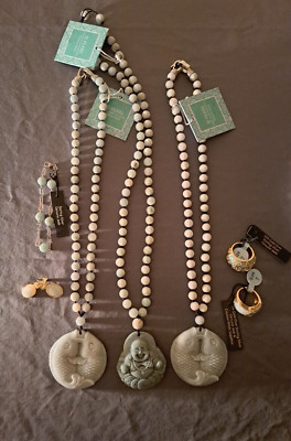 Großes und schweres SJ Perlen Jade Schmuck Konvolut: Inkl. 18 Karat über Sterling Stücke