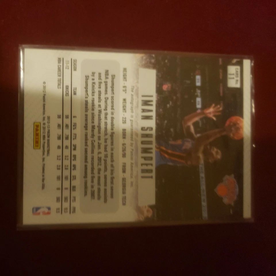 2012-13 Panini Prizm Iman Shumpert prata Prizm cartão de autógrafo novato #01/25! - Imagem 2 de 2