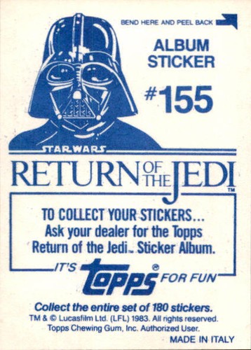 Star Wars ROTJ Trading Card Sticker Album Complete Your Set You Pick 1983 Topps - Bild 305 von 355