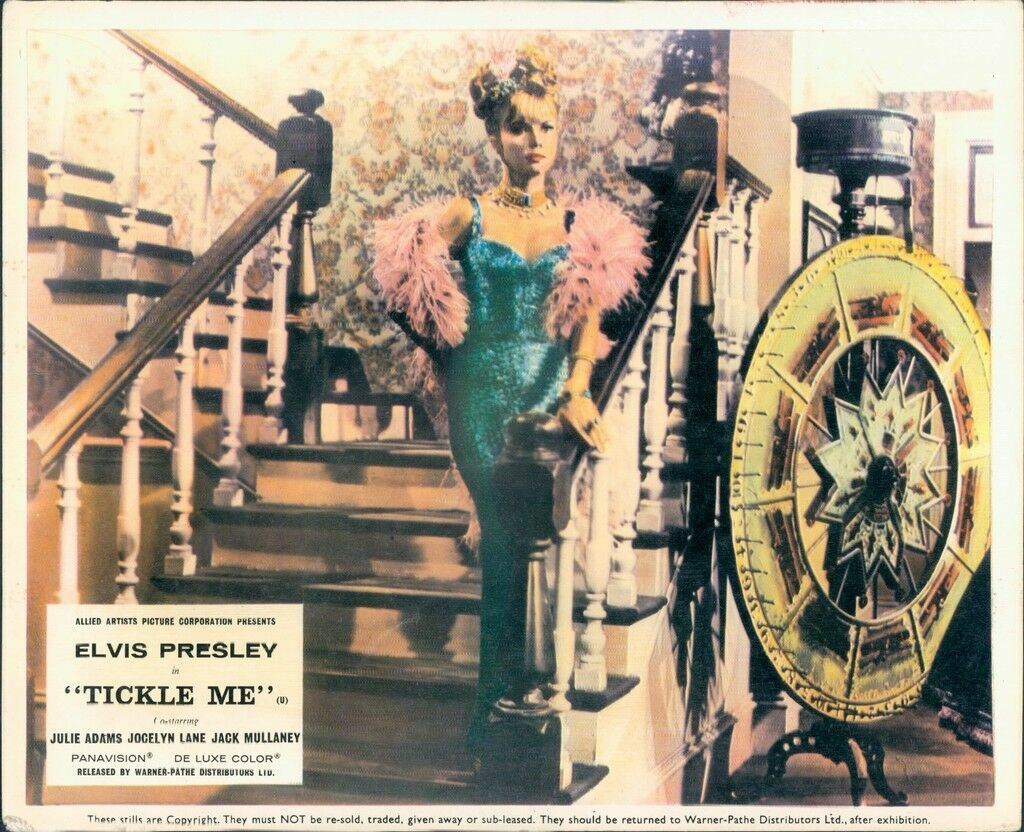 TICKLE ME JOCELYN JACKIE LANE IN SEXY DRESS ON STAIR ORIGINAL LOBBY ...