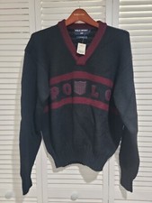 Vintage Polo Ralph Lauren Snowbeach P Wing Stadium Rare 1992 Bear Sweater Size L