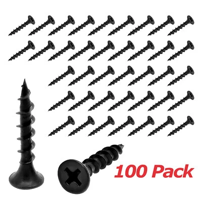 THE WIRES ZONE 1 1/4 inch Phillips Bugle Head Coarse Thread Sharp Point Drywall Screw 100 pack