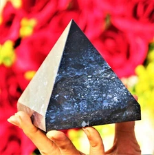 Natural 100MM Green Ocean Jasper Orbicular Jasper Healing Meditation Pyramid