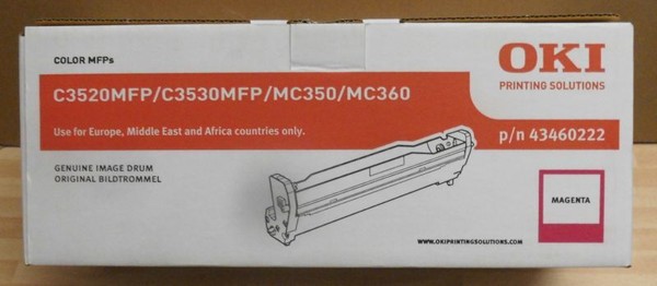 Oki 43460222 Image Drum Magenta FüR C3520 Mfp C3530 Mfp MC350 MC360 Ovp A-image