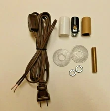 MAKE A MINI LAMP KIT WITH CANDELABRA SOCKET,BROWN CORD SET W/LINE SWITCH 942J