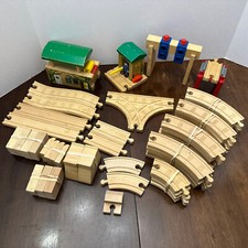 51pc Thomas Friends Wooden Railway Track Arlesdale Conductor Shed Bridge Stop