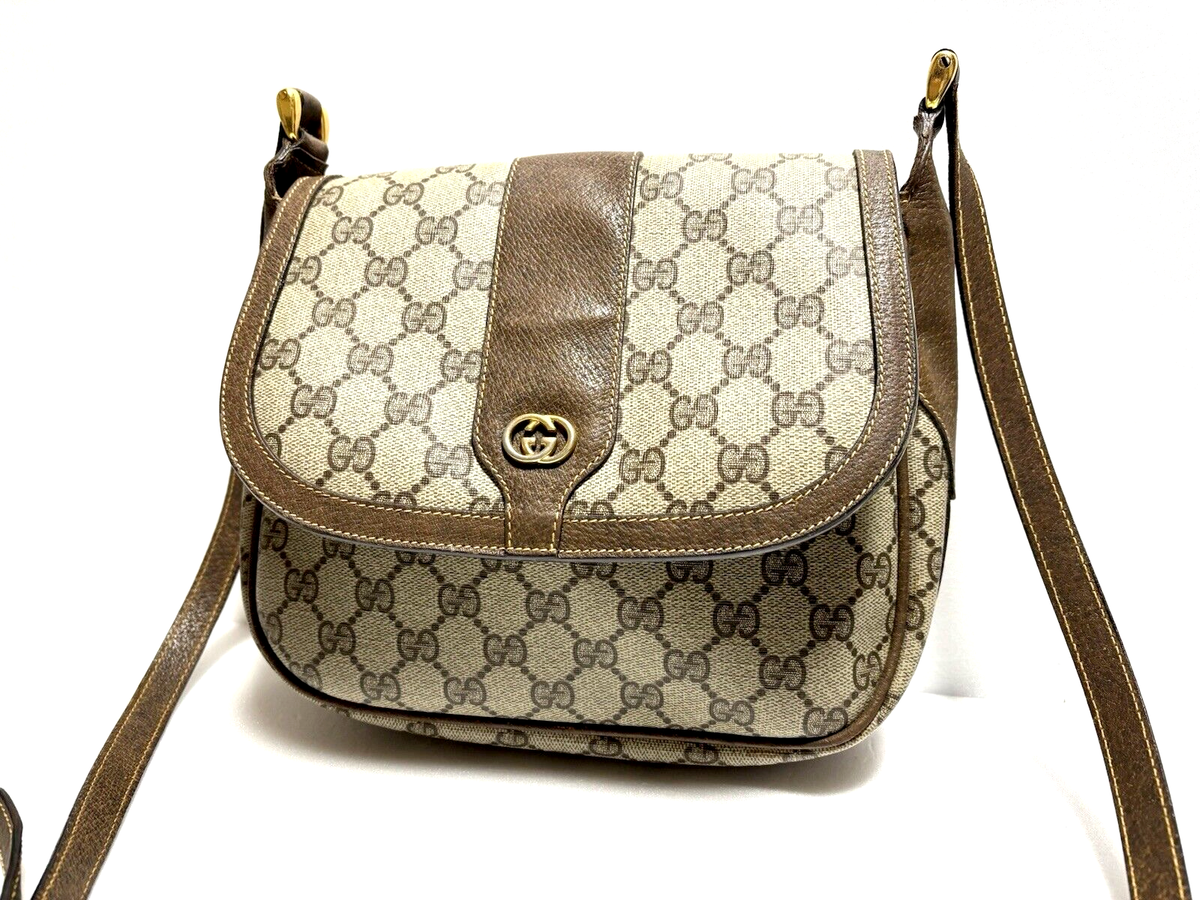 バッグ GG vintage shoulder bag Rare* Vintage GUCCI Shoulder Bag GG Supreme Brown | eBay