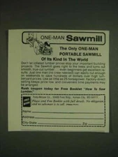 1985 Foley-Belsaw One-Man Portable Sawmill Ad