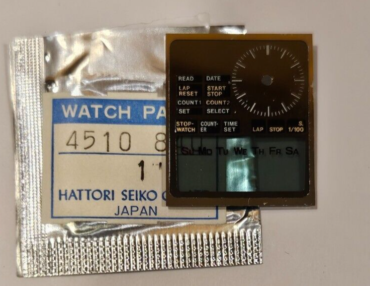 GENIUNE SEIKO H127 part black LCD display panel for Digi Ana watch