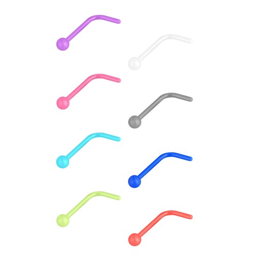 8-48PCS Bioflex Nose Hoop Ring Lip Tongue Tragus Cartilage Stud 20G Piercing Kit - Picture 14 of 18