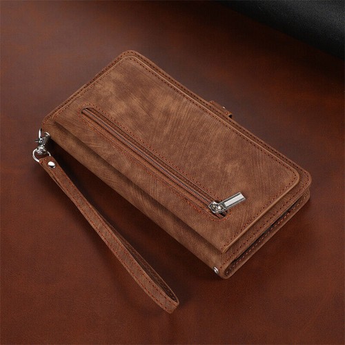 Zipper Wallet Leather Phone Case For iPhone 15 14 13 12 11 Pro Max XR XS 6 7 8 - Picture 30 of 84