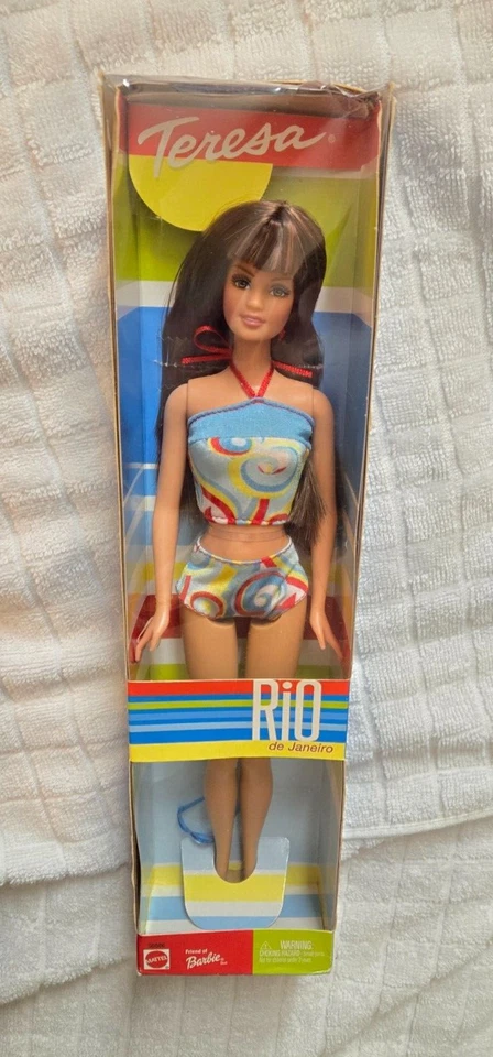 Barbie Río de Janeiro 2002 muñeca TERESA 56886 traje de baño playa Mattel 56886 de colección Foto 2 de 4