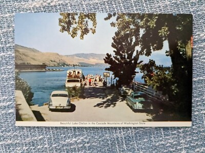 Vintage Postcard Lake Chelan Cascade Mountains Washington