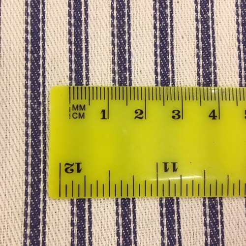 633. BLUE TICKING 100% Cotton Fabric, 210cm/ 82inch wide - Picture 4 of 6