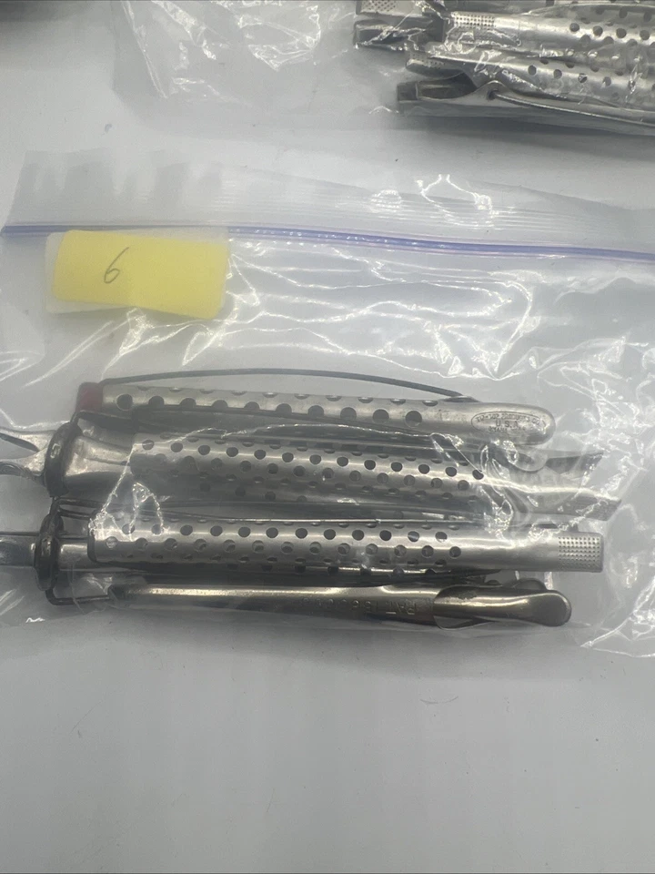 Lote de 120 vintage Rolos de cabelo de metal alumínio Perm Rods clipes Goody etc - Imagem 2 de 4