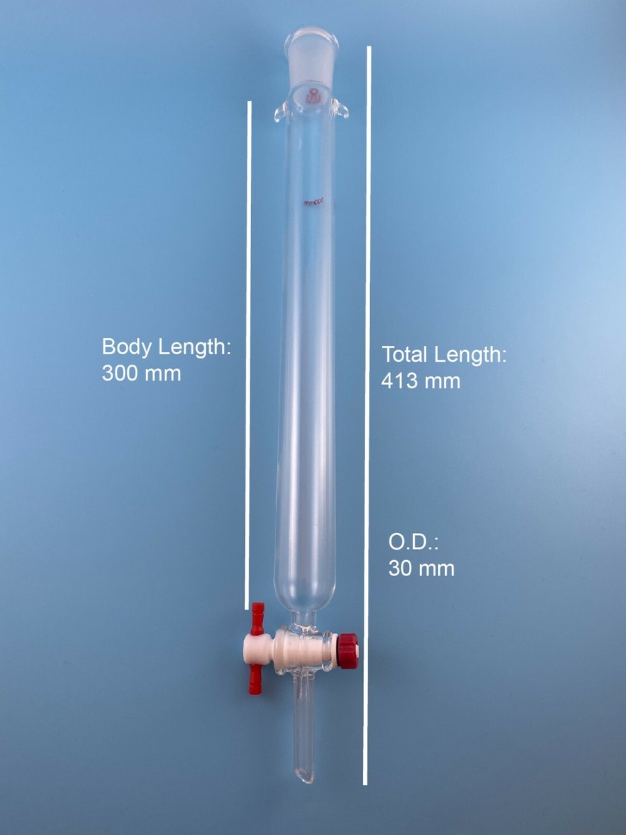 Colonna Cromatografia In Vetro Borosilicato Stonylab - 300mm, Con Rubinetto PTFE E Disco Frittato - Foto 8