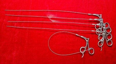5pc - Hysteroscopy Flexible Scissor 4FR 40CM Reusable Surgical Instruments