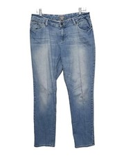 J Jill Ankle Denim Jeans Womens Size 12 Stretch Mid Rise Skinny Fade Comfort