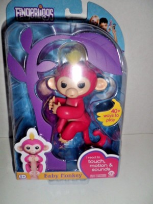 Authentic FINGERLINGS Baby Interactive Monkey BELLA, Pink WowWee Ships From US