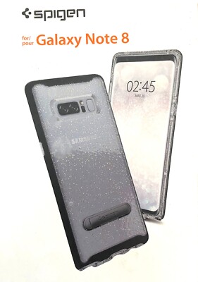 Für Galaxy S8 Plus Hülle, Spigen Crystal Hybrid Glitzer Cover - Grau Quarz