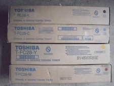 New 4PK Genuine Toshiba E-studio 2330C 2820C 2830C 3520C Color Toner T-FC28Y