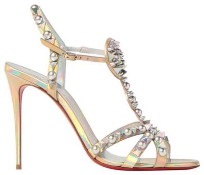 クリスチャン ルブタン GOLDORA 100 ゴルドーラ100 サンダル Christian Louboutin GOLDORA 100 Spike Studded Iridescent Heel
