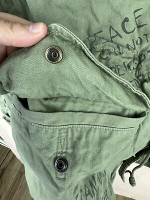 Polo Ralph Lauren M-67 Peace Military Field Jacket Combat Green