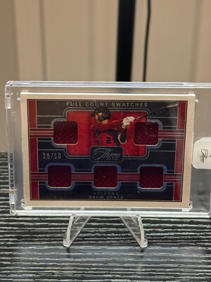 Druw Jones 2023 Panini Three & Two #FCS-DJ Full Count Swatches /60 Arizona