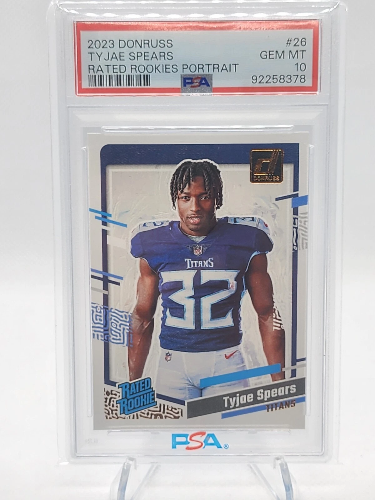Tyjae Spears Panini Donruss Rated Rookies Portrait #26 Base