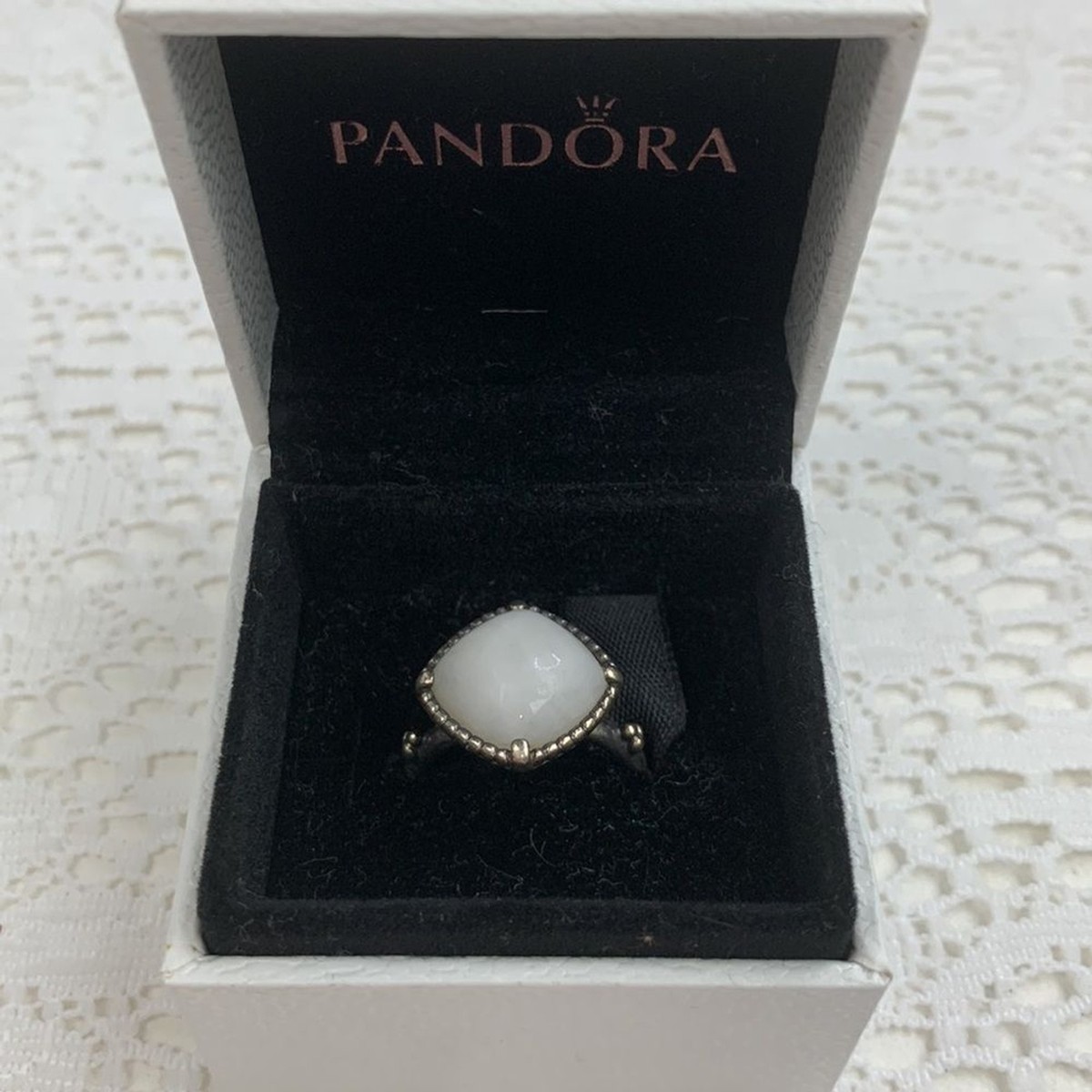 ★PANDORAリング　S925 サイズ52 Pandora Ring Pure Radiance White Quartzite Size 52 (6