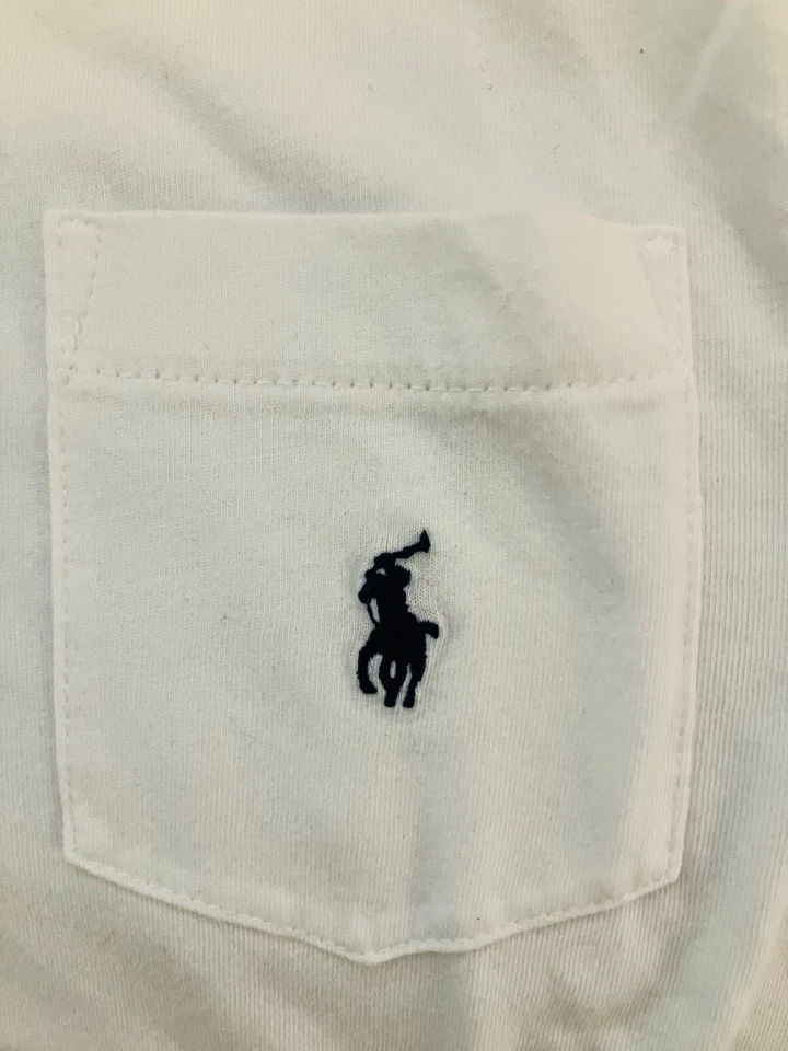 Новый с Ярлыками Ralph Lauren Polo v-образным вырезом карман футболка, белый, детские размеры 5 или 7 - Изображение 3 из 4