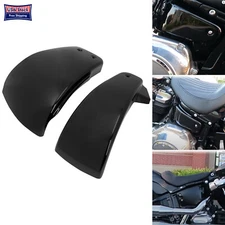 Black Battery Side Fairing Covers Fit For Harley M8 Softail FXLRS FLDE 2018-2023