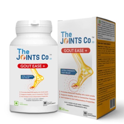The Joints Co Go Gout Ease Plus, Advanced Uric Acid Cleanse formula 60 Veg Tab