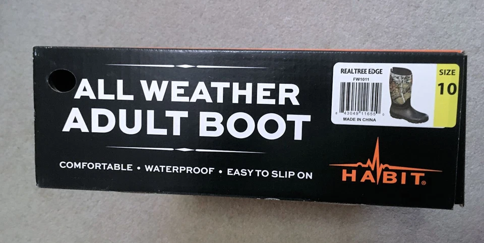 New OS Men HABIT waterproof Boots Realtree Edge - Hunting/ Farm/ Work- Sz 10  - Image 3 of 3