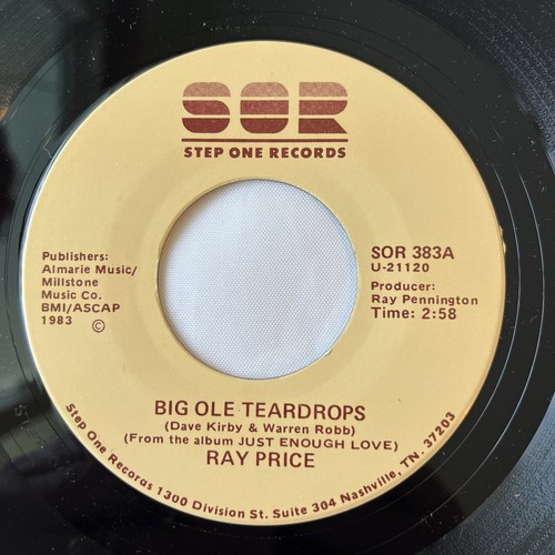 RAY PRICE COUNTRY 45's Classic STEP ONE RECORDS releases 80's - Picture 2 of 9