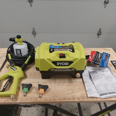 #ad RYOBI RY14AM12 1.8 GPM Automotive High Flow Pressure Washer Kit 1200 PSI $119.99