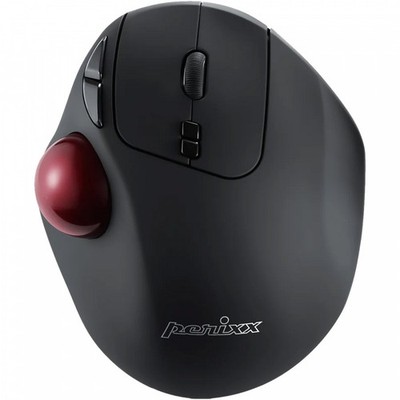 Perixx PERIMICE-717 D, Ergonomische Trackball-Maus, schwarz
