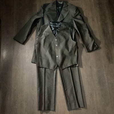 Cerimonia Mens Three Piece Black Tuxedo Size 52 Euro
