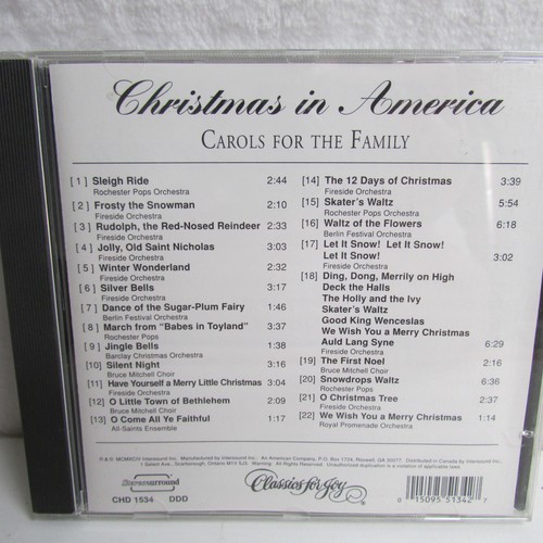 Vintage Christmas in America CD Carols Classics Holiday Family Songs 1994 Album - Foto 4 di 4
