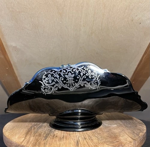 LE Smith Black Amethyst with Silver Overlay Banana Holder