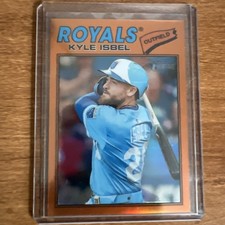 2026 Topps Heritage Kyle Isbel Orange Chrome Refractor 15/25 SSP Royals #365