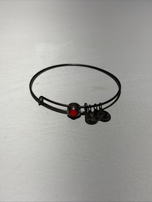 2014 Alex And Ani Energy Bracelet With Red Crystal Charm